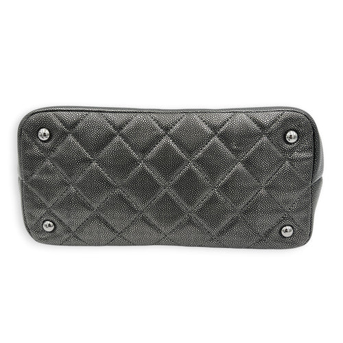 Timeless CC Tote Bag Silver in Caviar Leather, Silver hardware
