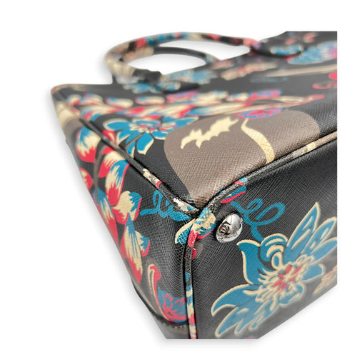 Galleria Top Handle Bag Multi-colour in Saffiano Leather, Silver hardware