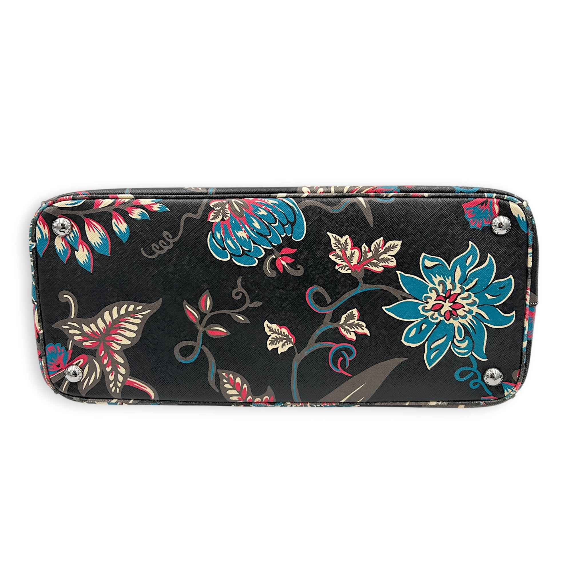 Galleria Top Handle Bag Multi-colour in Saffiano Leather, Silver hardware