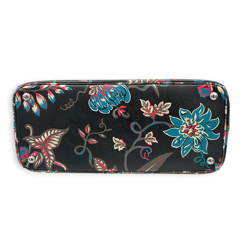 Galleria Top Handle Bag Multi-colour in Saffiano Leather, Silver hardware