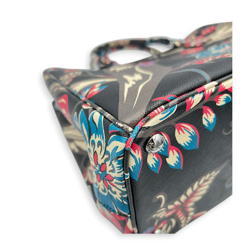 Galleria Top Handle Bag Multi-colour in Saffiano Leather, Silver hardware
