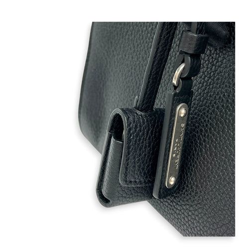 Sac de Jour Top Handle Bag Nano  Noir in Calfskin, Silver hardware