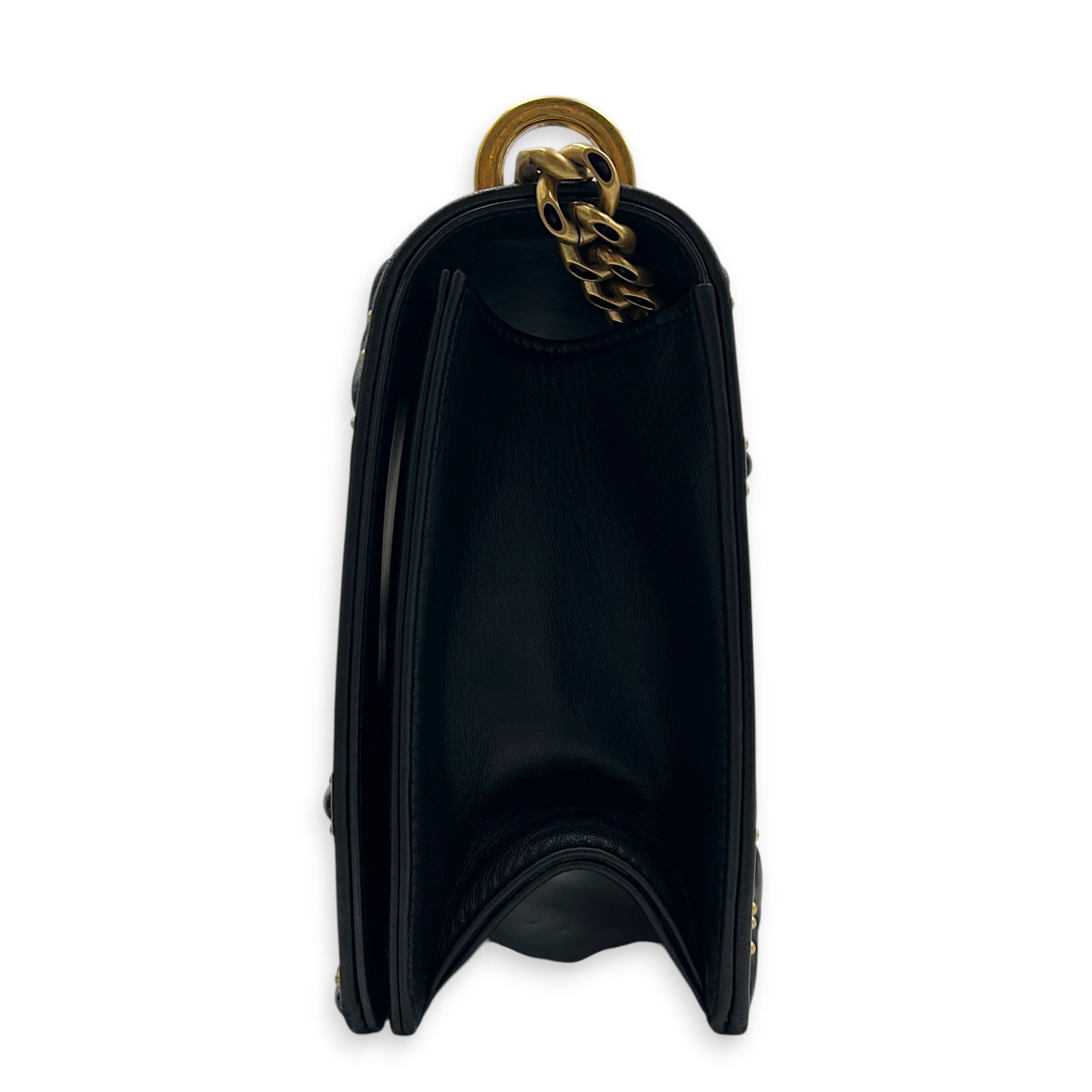 Diorama Shoulder Bag Black in Calfskin, Gold hardware