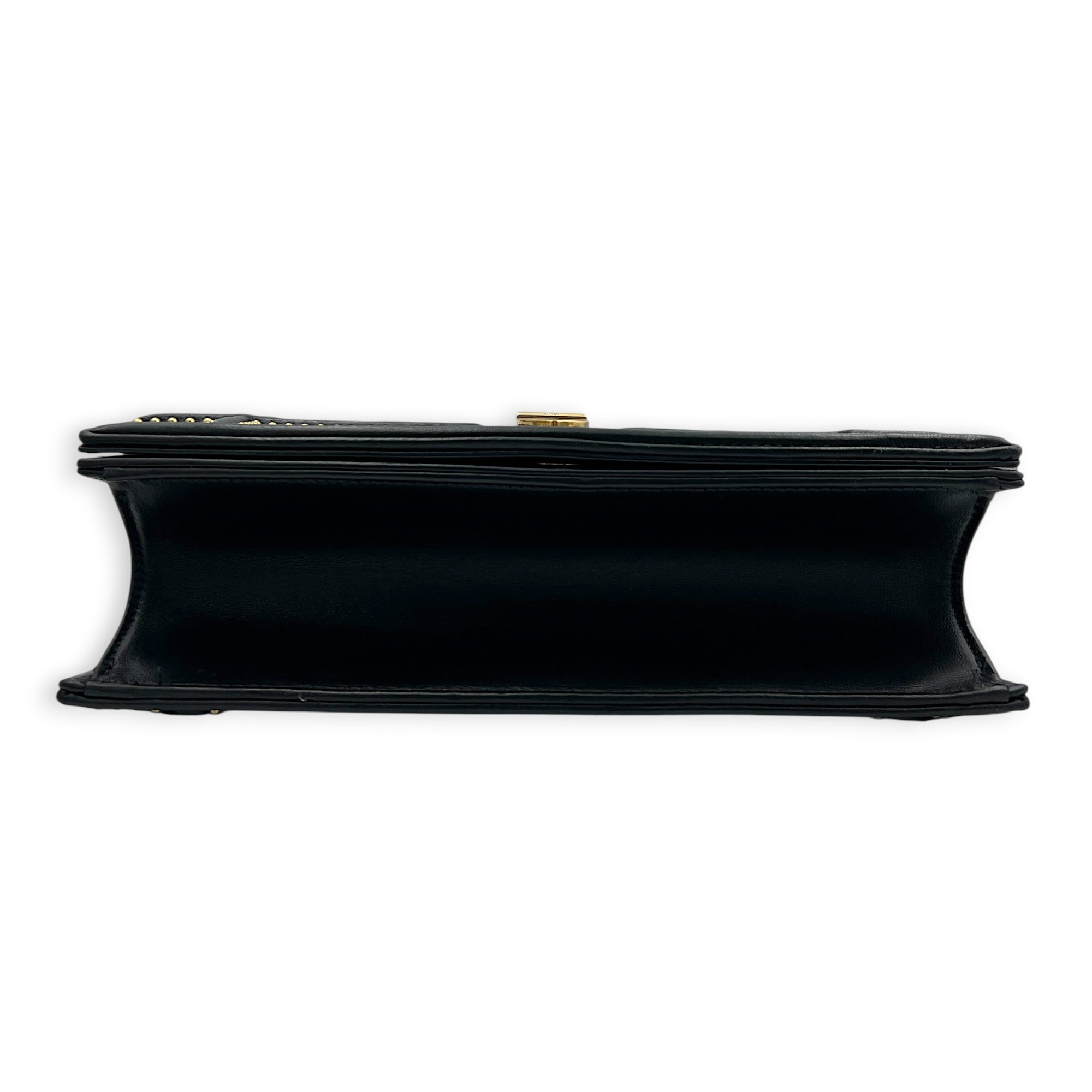 Diorama Shoulder Bag Black in Calfskin, Gold hardware