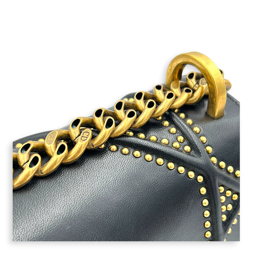 Diorama Shoulder Bag Black in Calfskin, Gold hardware