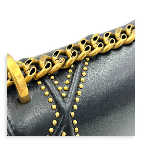 Diorama Shoulder Bag Black in Calfskin, Gold hardware