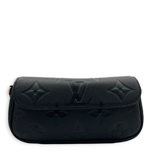 Ivy Wallet On Chain Black in Monogram Empreinte Leather, Gold hardware