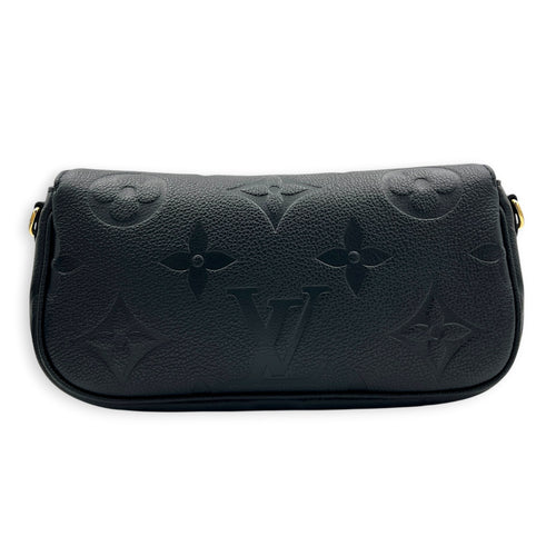 Ivy Wallet On Chain Black in Monogram Empreinte Leather, Gold hardware
