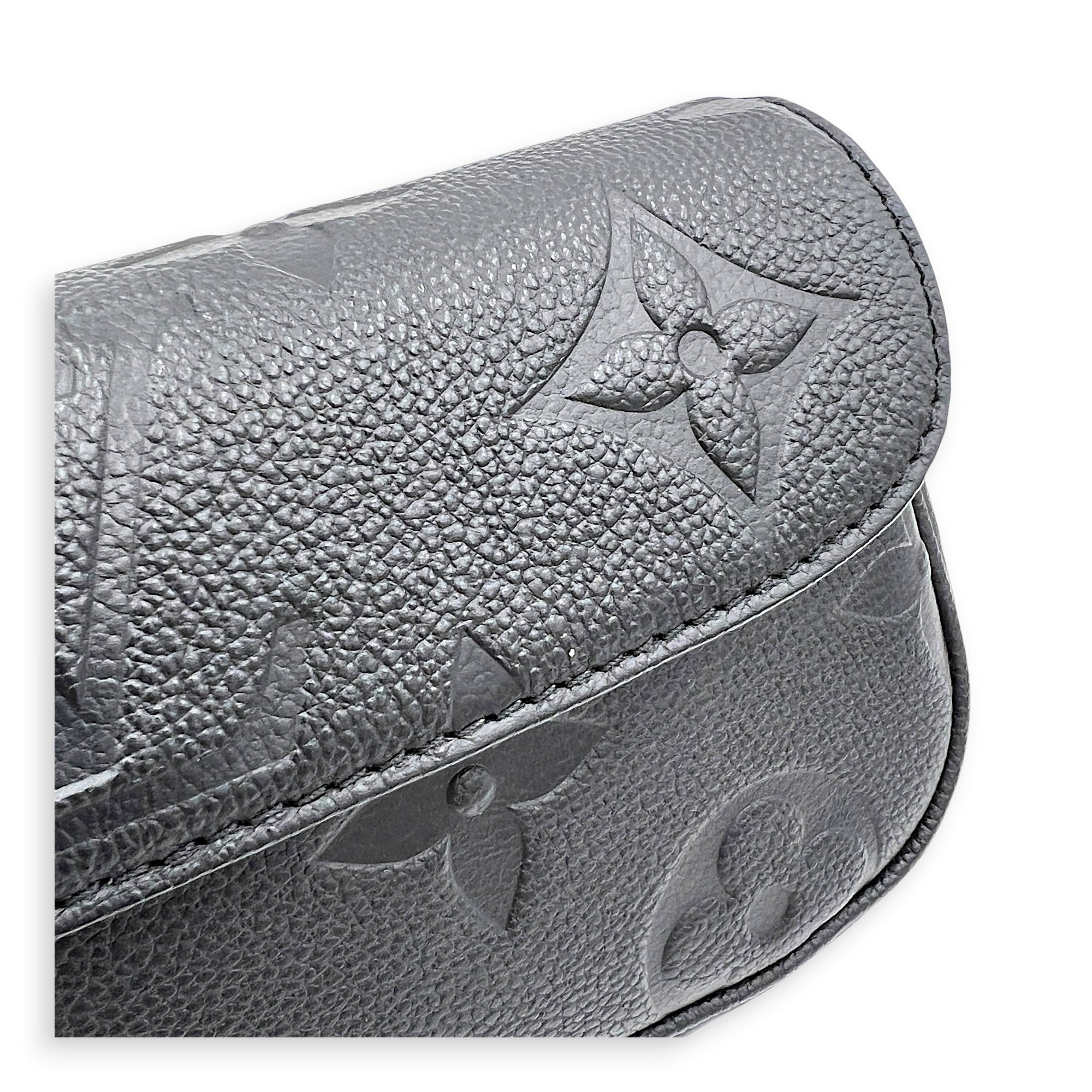 Ivy Wallet On Chain Black in Monogram Empreinte Leather, Gold hardware