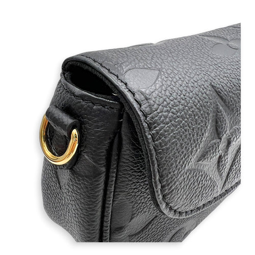 Ivy Wallet On Chain Black in Monogram Empreinte Leather, Gold hardware