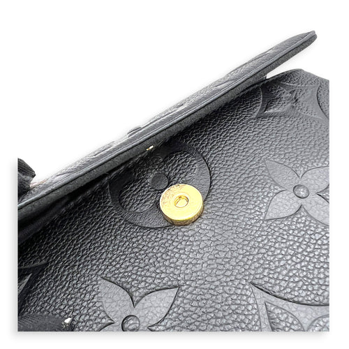 Ivy Wallet On Chain Black in Monogram Empreinte Leather, Gold hardware
