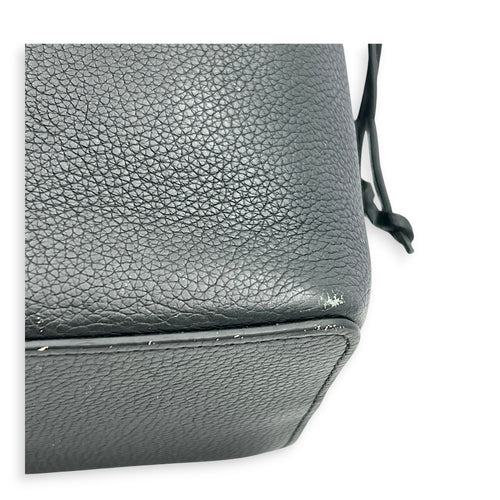 LockMe Bucket Bag Nano  Black in Taurillon Leather, Silver hardware