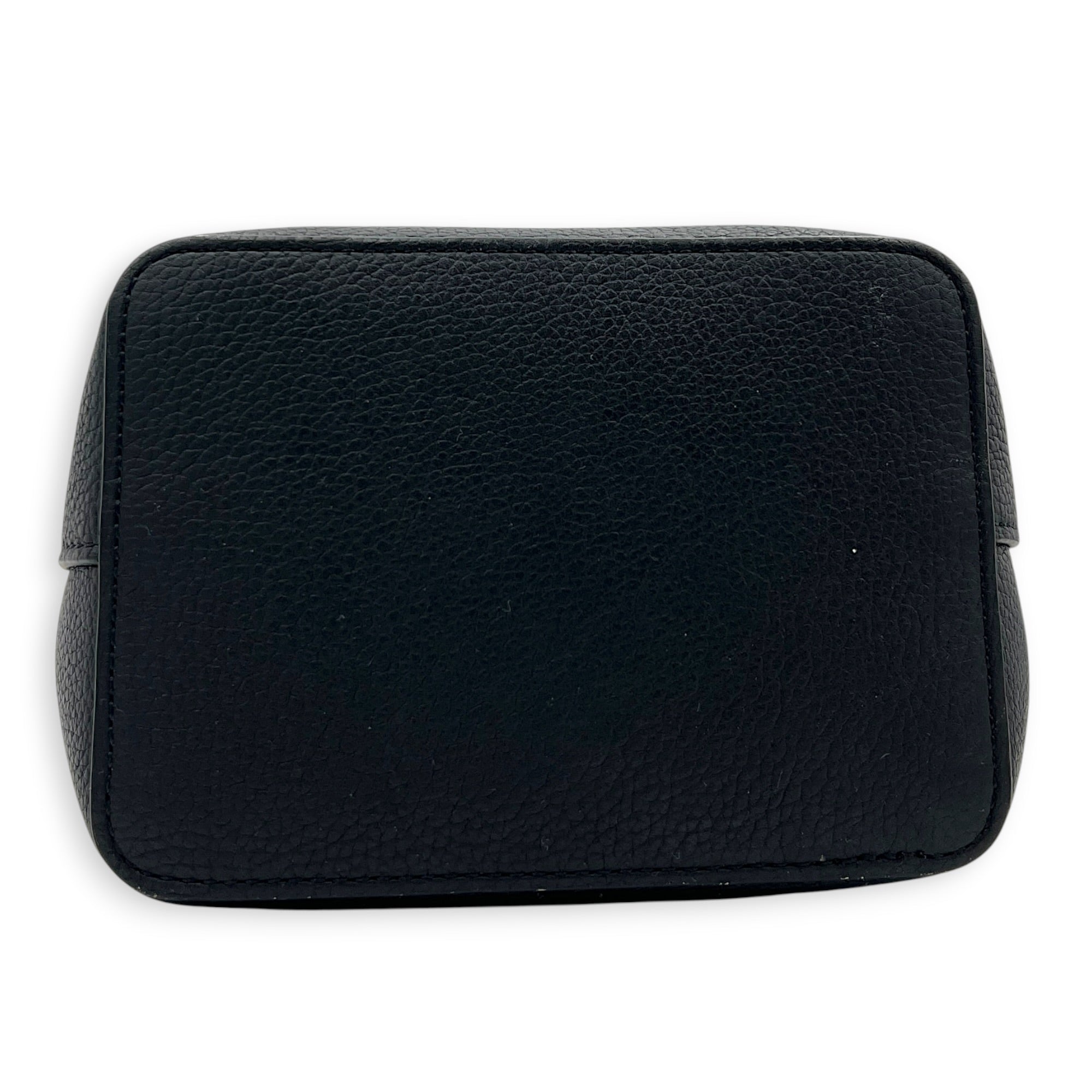 LockMe Bucket Bag Nano  Black in Taurillon Leather, Silver hardware