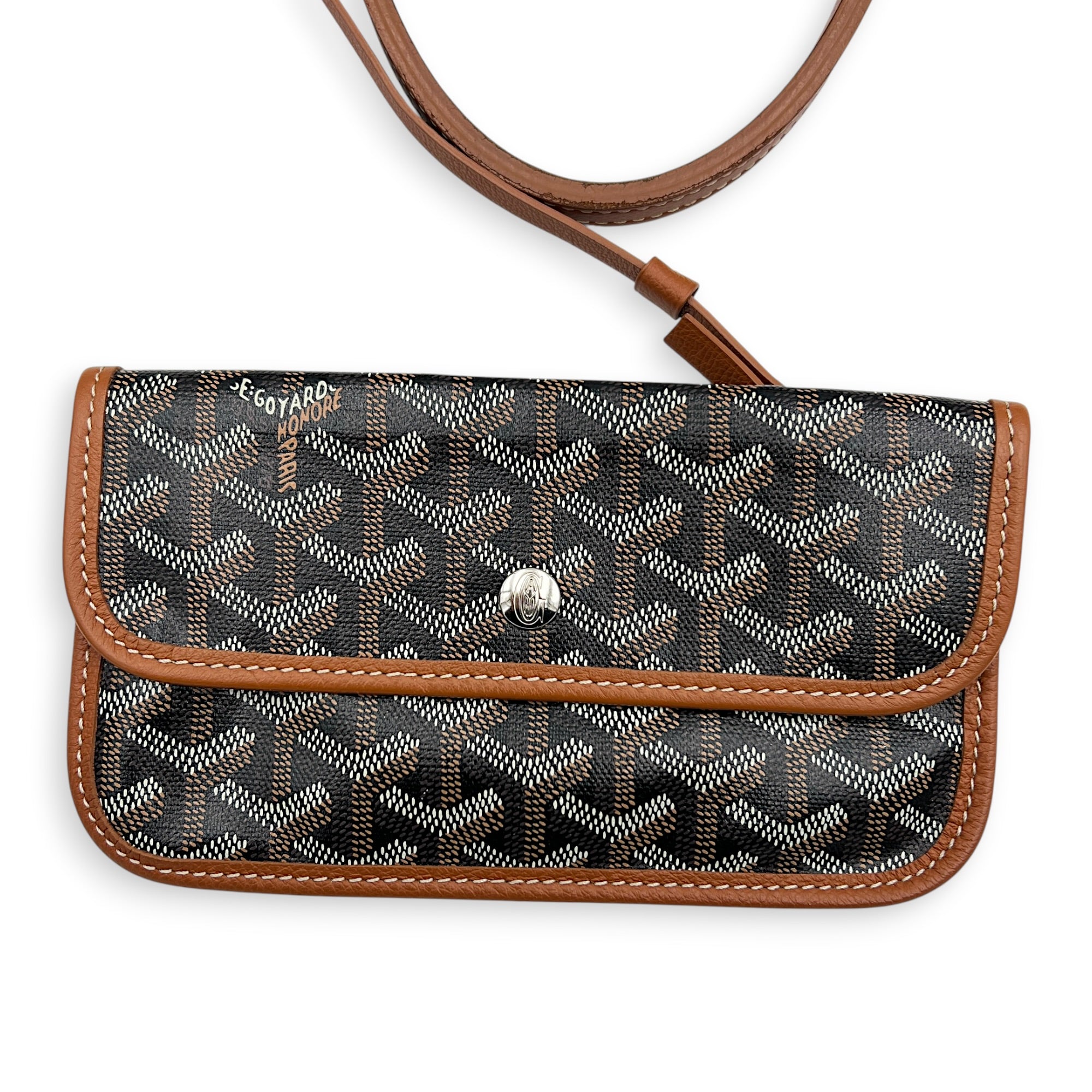 Saint Louis Tote Bag PM Brown in Coated Canvas, Silver hardware