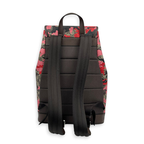 Ophidia Backpack Camouflage in Coated Canvas, Gold hardware