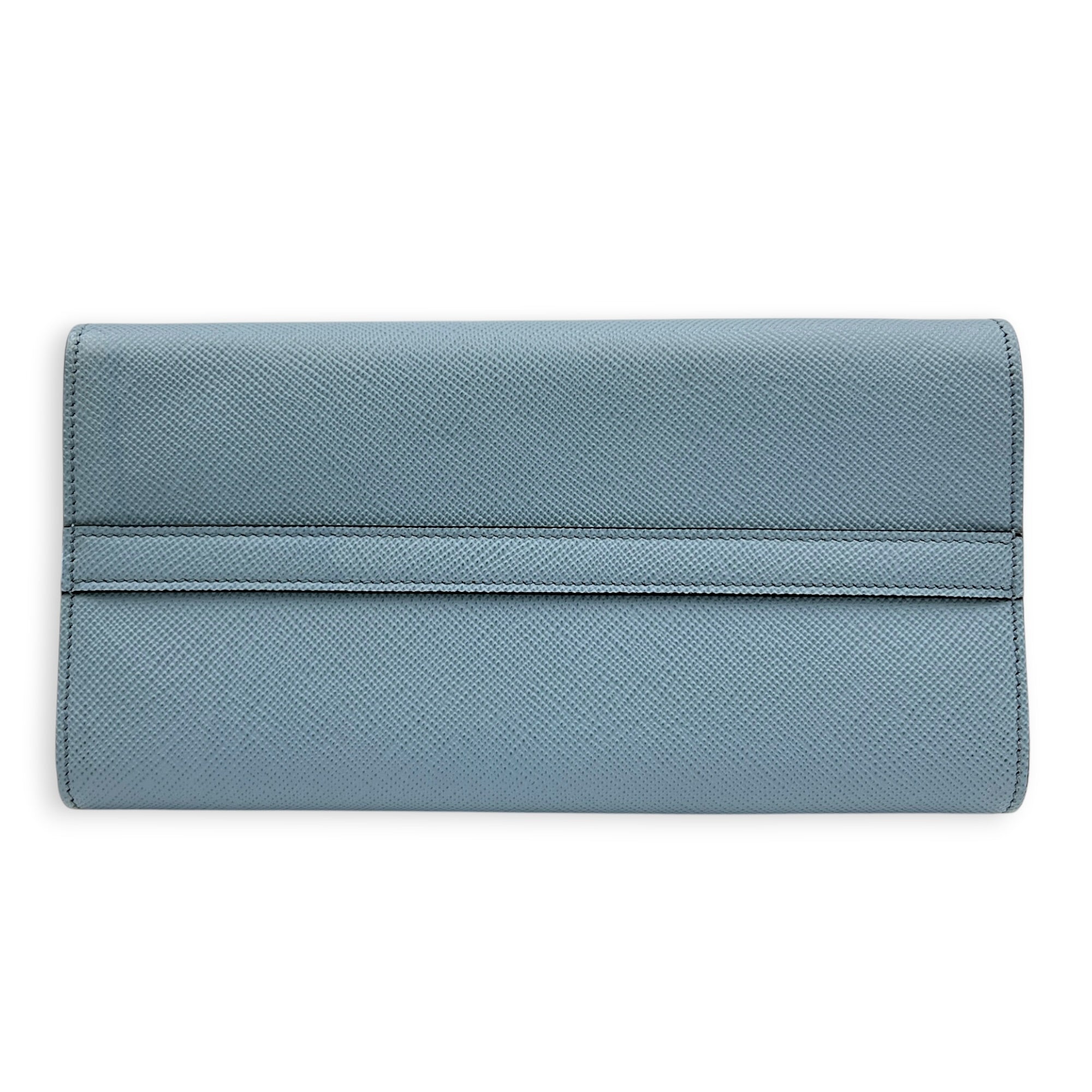 Monochrome Top Handle Bag Blue in Saffiano Leather, Gold hardware