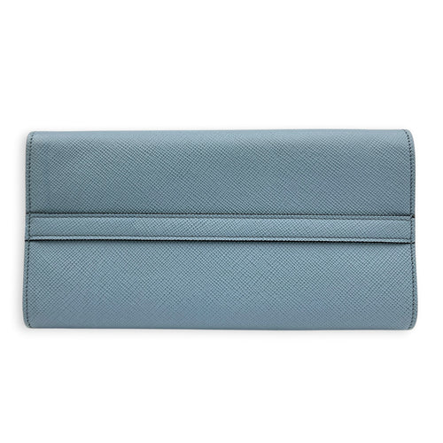 Monochrome Top Handle Bag Blue in Saffiano Leather, Gold hardware