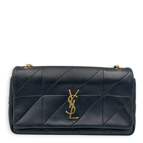 Jamie Shoulder Bag Medium Black in Lambskin, Gold hardware