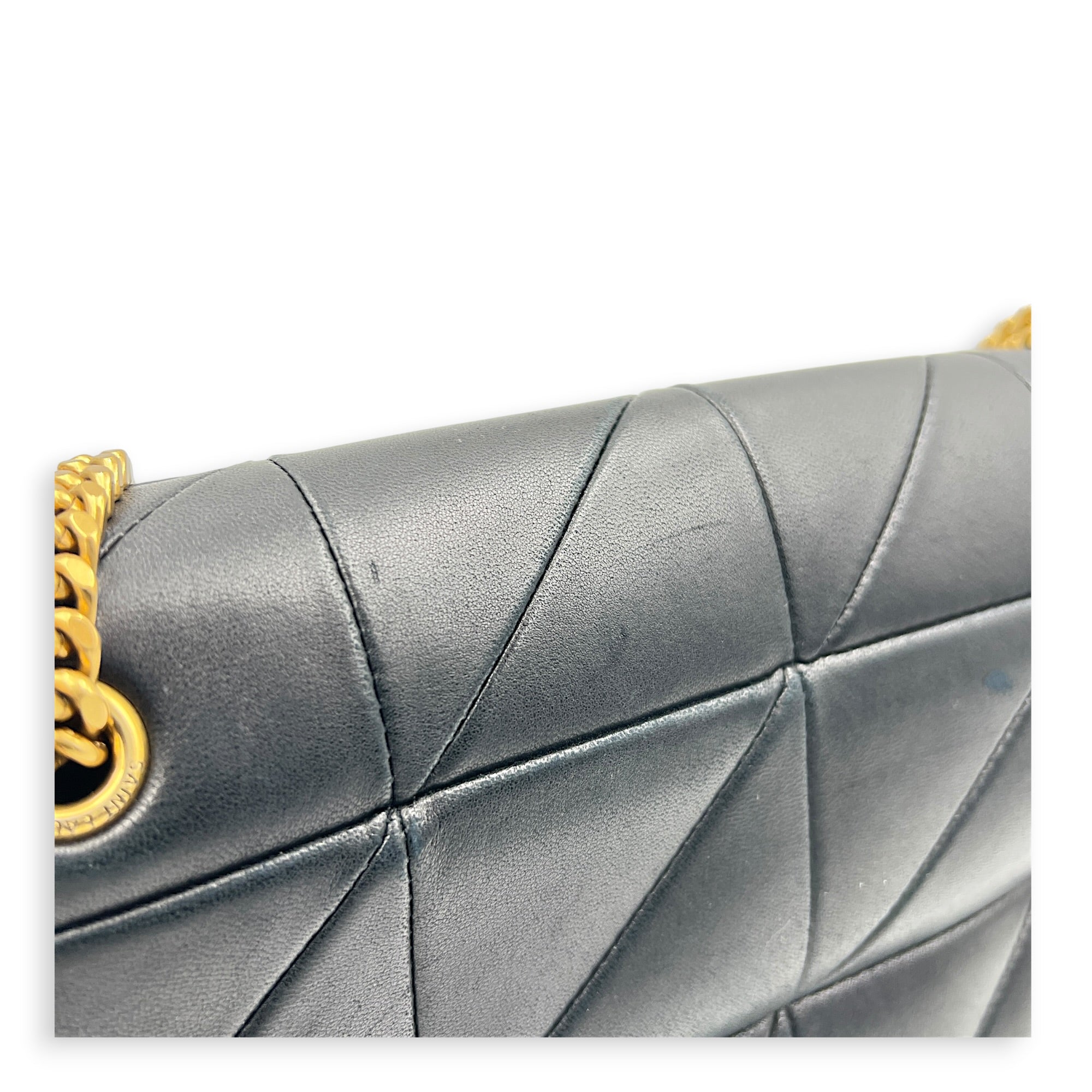 Jamie Shoulder Bag Medium Black in Lambskin, Gold hardware