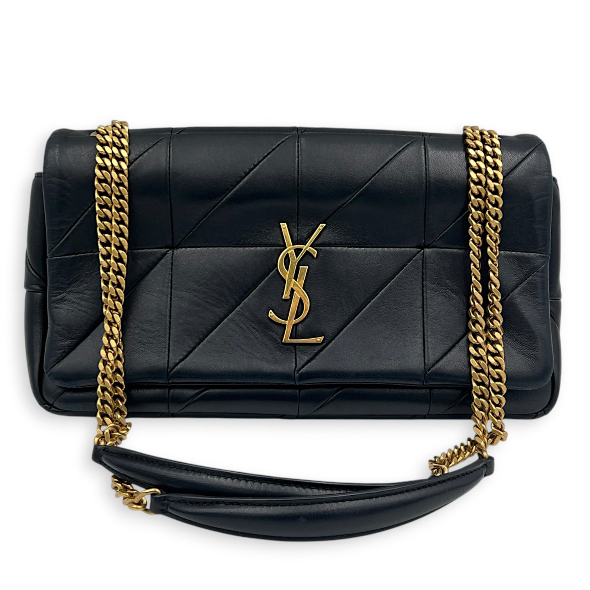 Jamie Shoulder Bag Medium Black in Lambskin, Gold hardware
