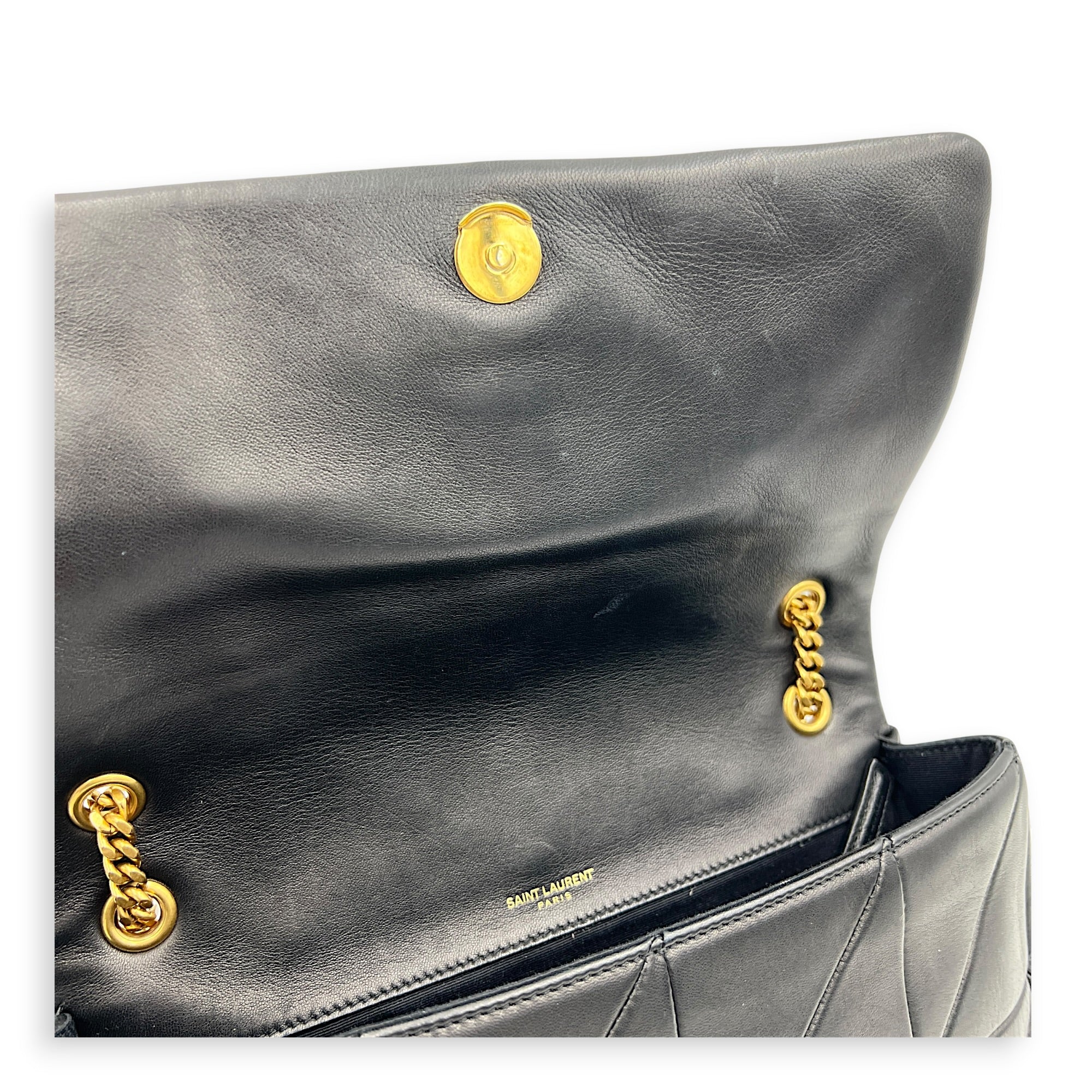 Jamie Shoulder Bag Medium Black in Lambskin, Gold hardware