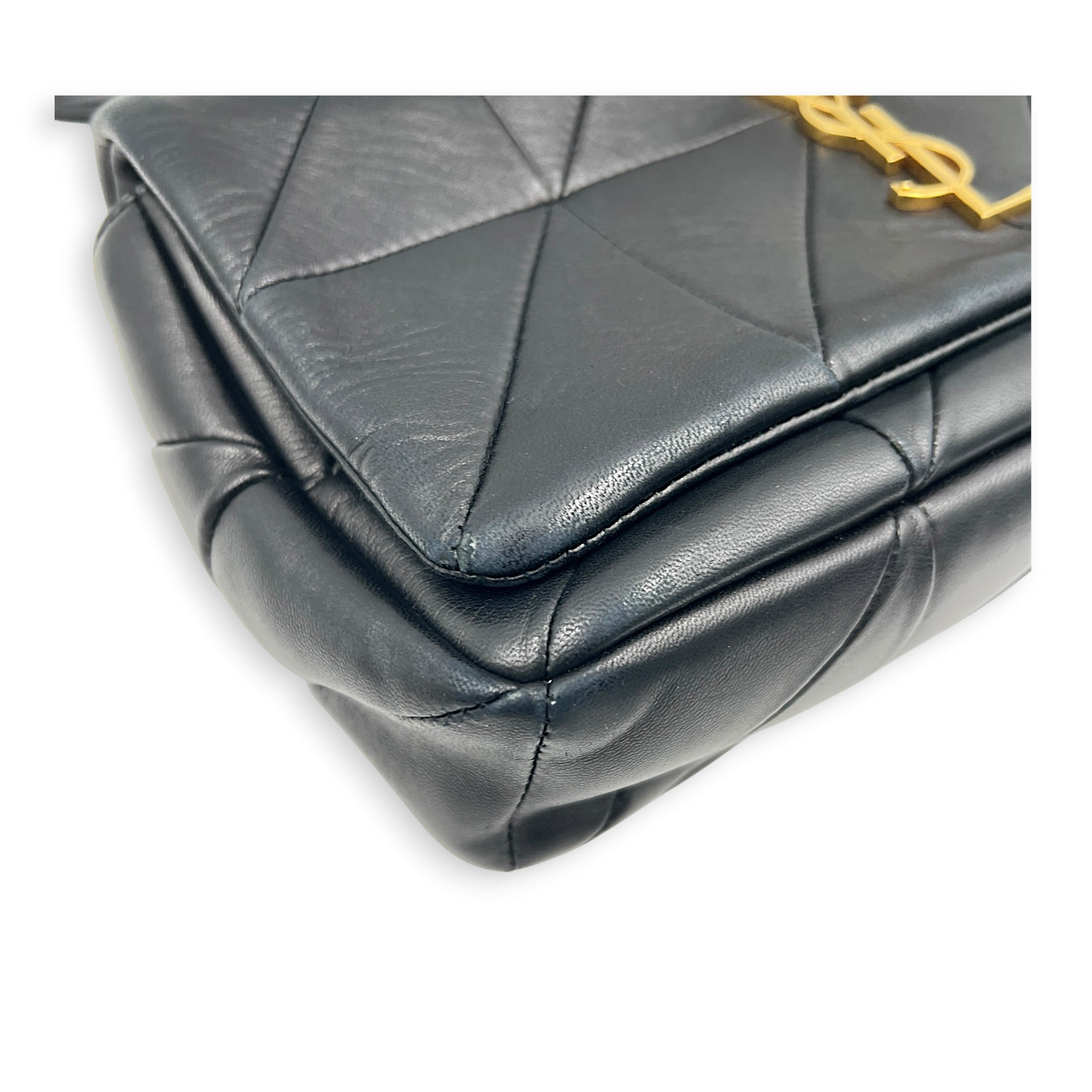 Jamie Shoulder Bag Medium Black in Lambskin, Gold hardware