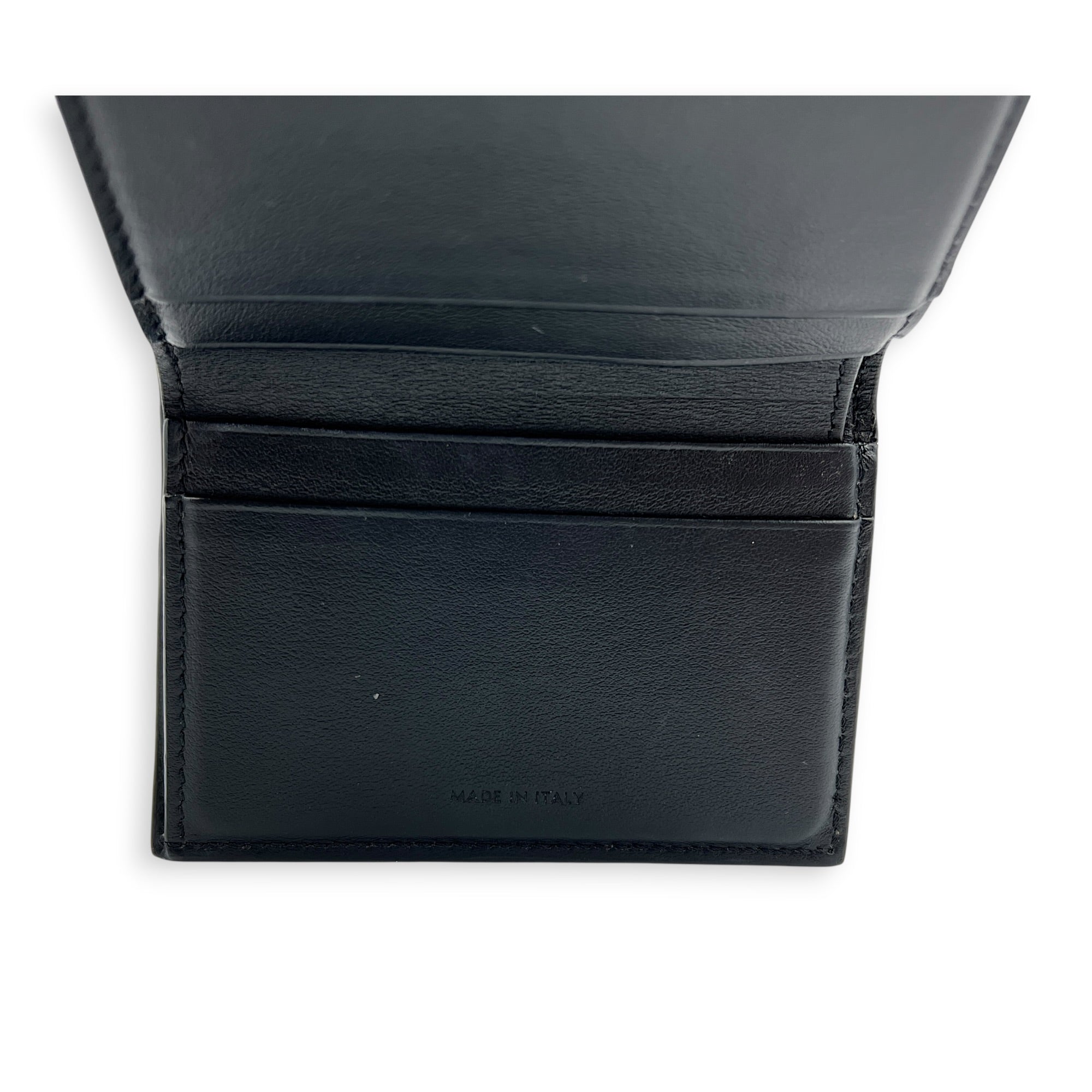 Triomphe Wallet Small Black in Calfskin, Gold hardware