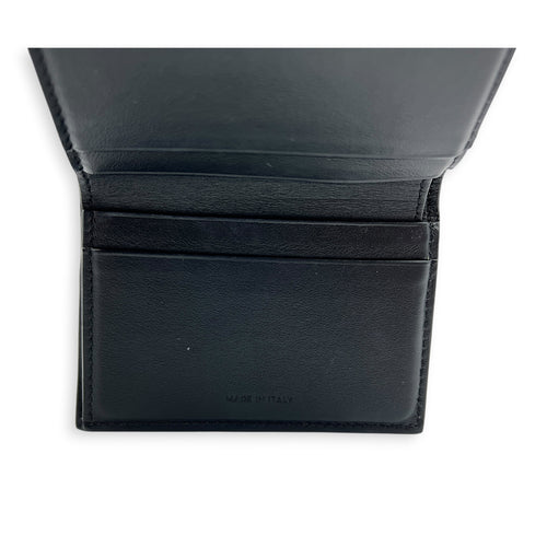 Triomphe Wallet Small Black in Calfskin, Gold hardware