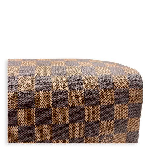 Speedy Bandouliere Top Handle Bag 25 Damier Ebene in Coated Canvas, Gold hardware