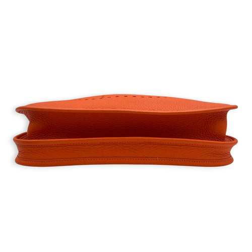 Evelyne III 29 Orange Crossbody Bag in Clemence, Palladium hardware