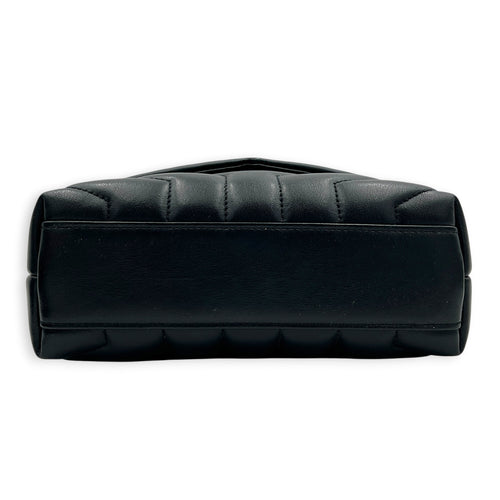 Loulou Toy Black Shoulder Bag in Calfskin, Gold hardware