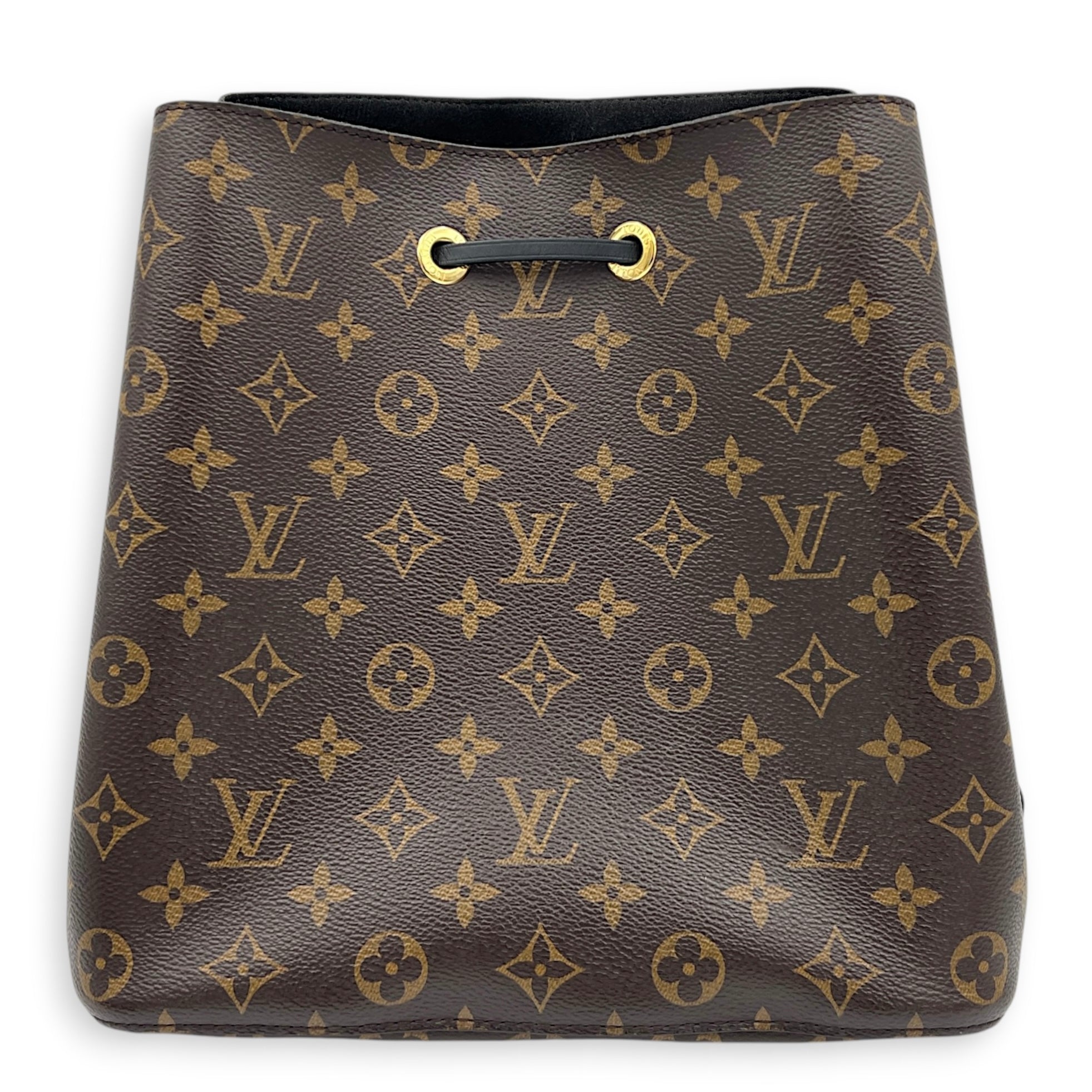 NeoNoe Bucket Bag MM Brown in Monogram Coated Canvas, Gold hardware