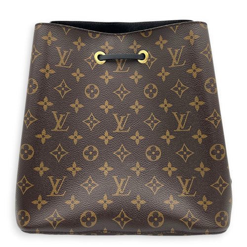 NeoNoe Bucket Bag MM Brown in Monogram Coated Canvas, Gold hardware