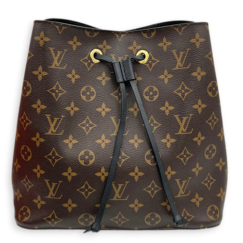 NeoNoe Bucket Bag MM Monogram in Monogram Coated Canvas, Gold hardware