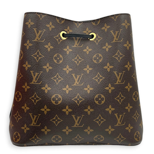 NeoNoe Bucket Bag MM Monogram in Monogram Coated Canvas, Gold hardware