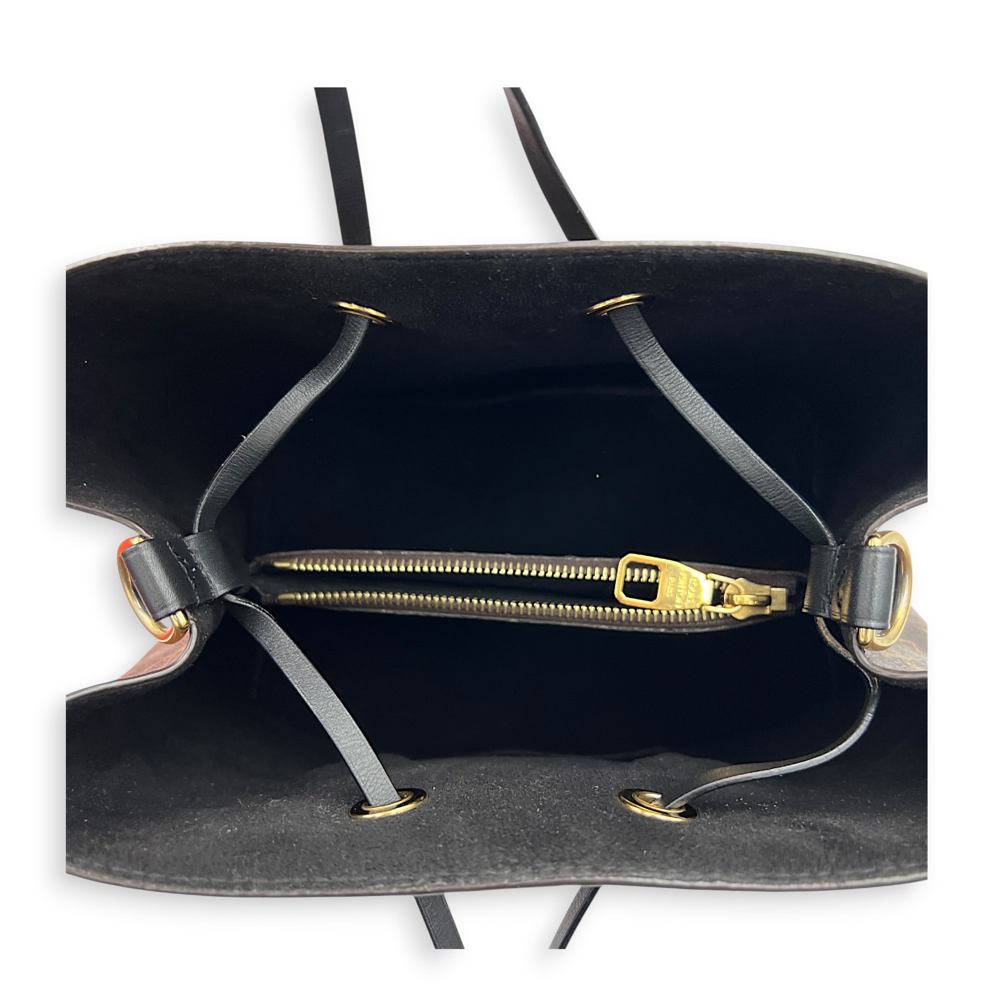 NeoNoe Bucket Bag MM Monogram in Monogram Coated Canvas, Gold hardware
