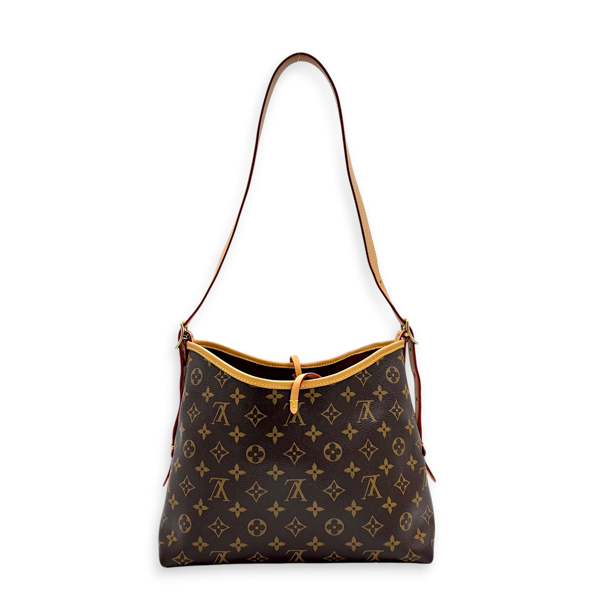 Carryall PM Monogram Shoulder Bag in Monogram Coated Canvas, Gold hardware