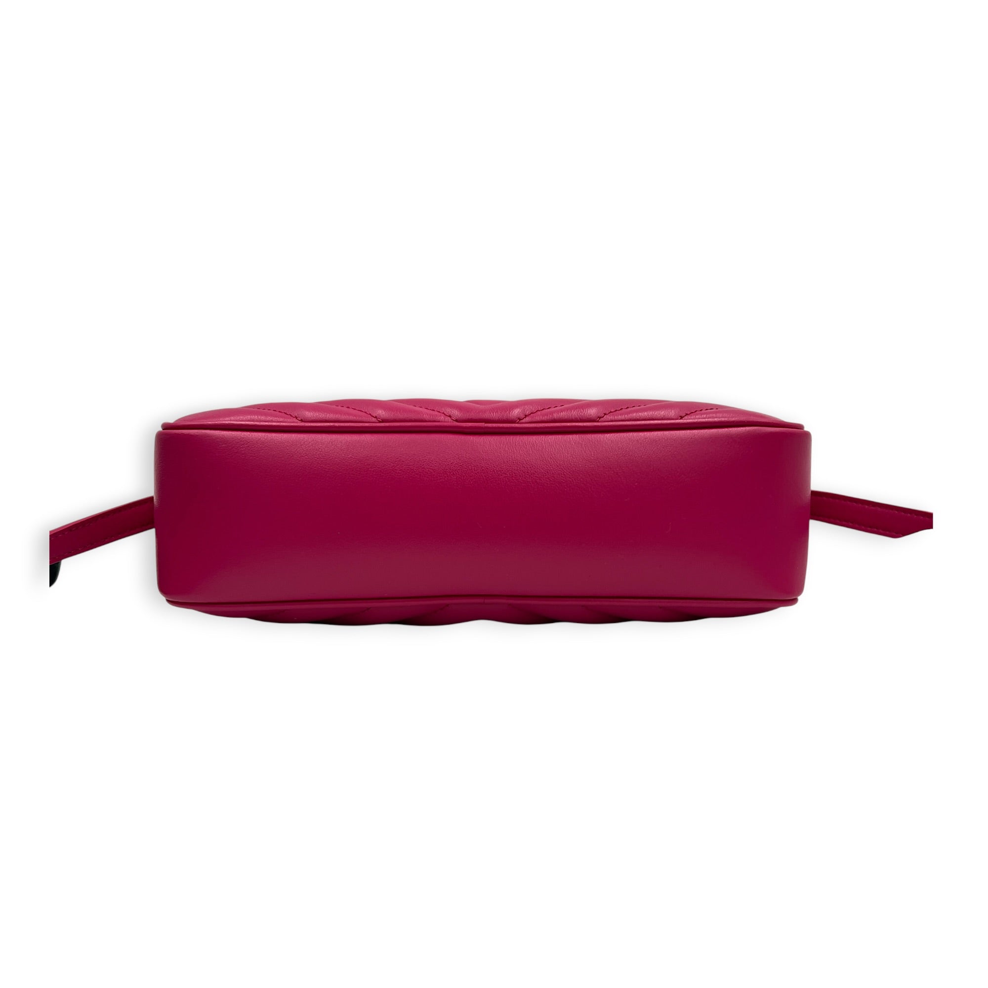 Lou Camera Fuchsia Crossbody Bag in Lambskin, Gold hardware