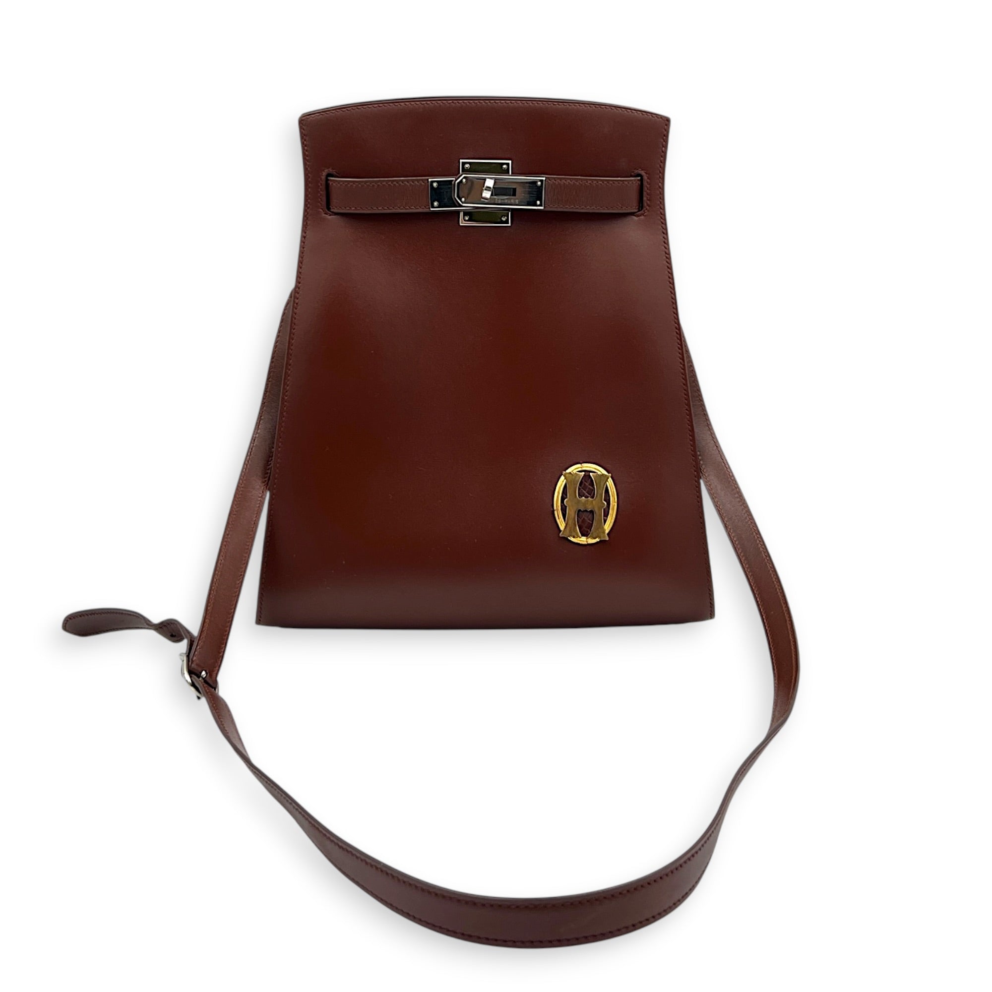 Kelly Sport Havane Shoulder Bag in Box, Palladium hardware