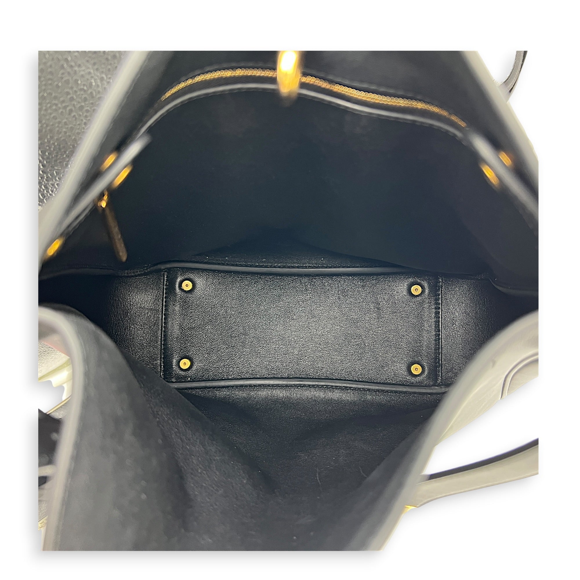 Bel Air Shoulder Bag Small Black in Calfskin, Gold hardware