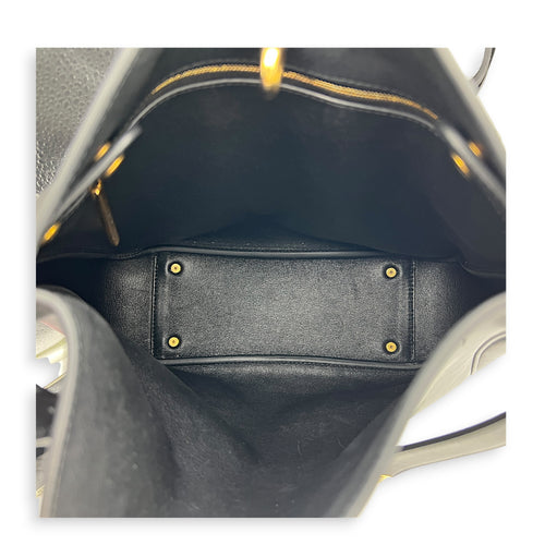 Bel Air Shoulder Bag Small Black in Calfskin, Gold hardware