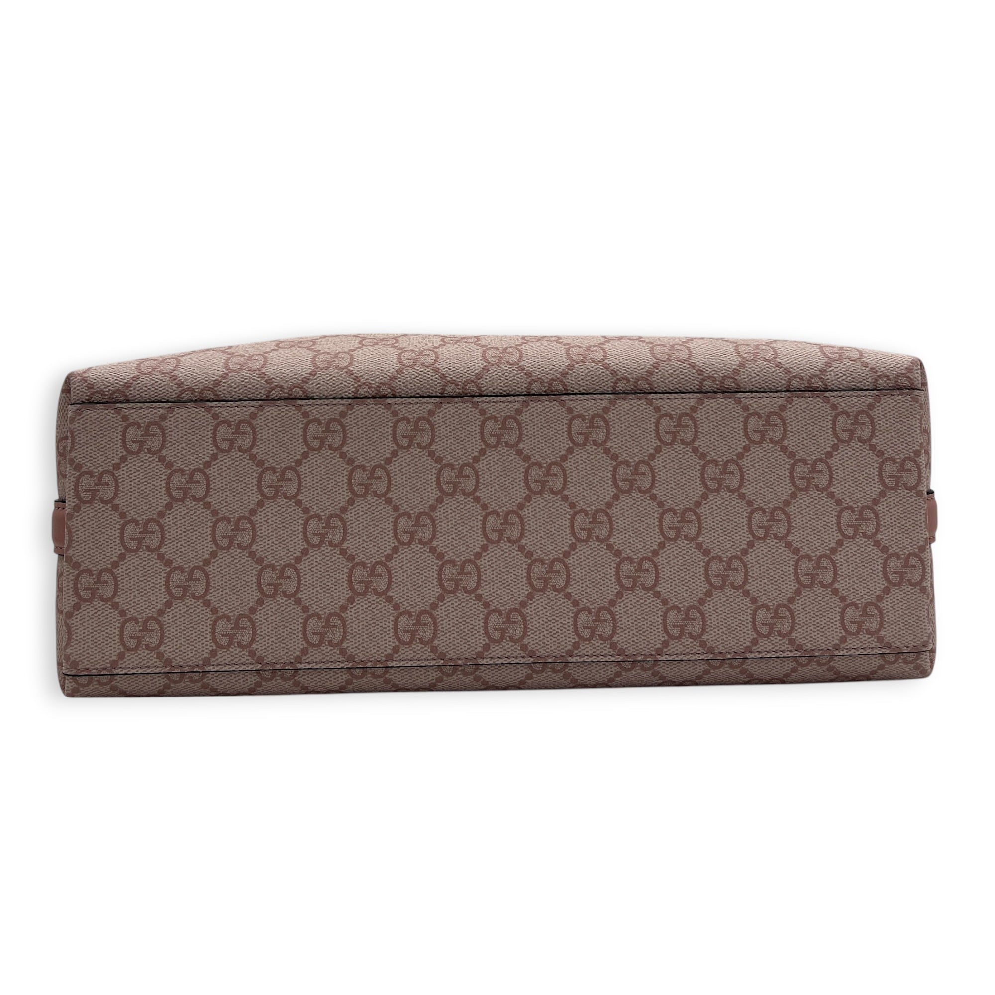 Emblem Tote Bag Pink in Coated Canvas, Gold hardware