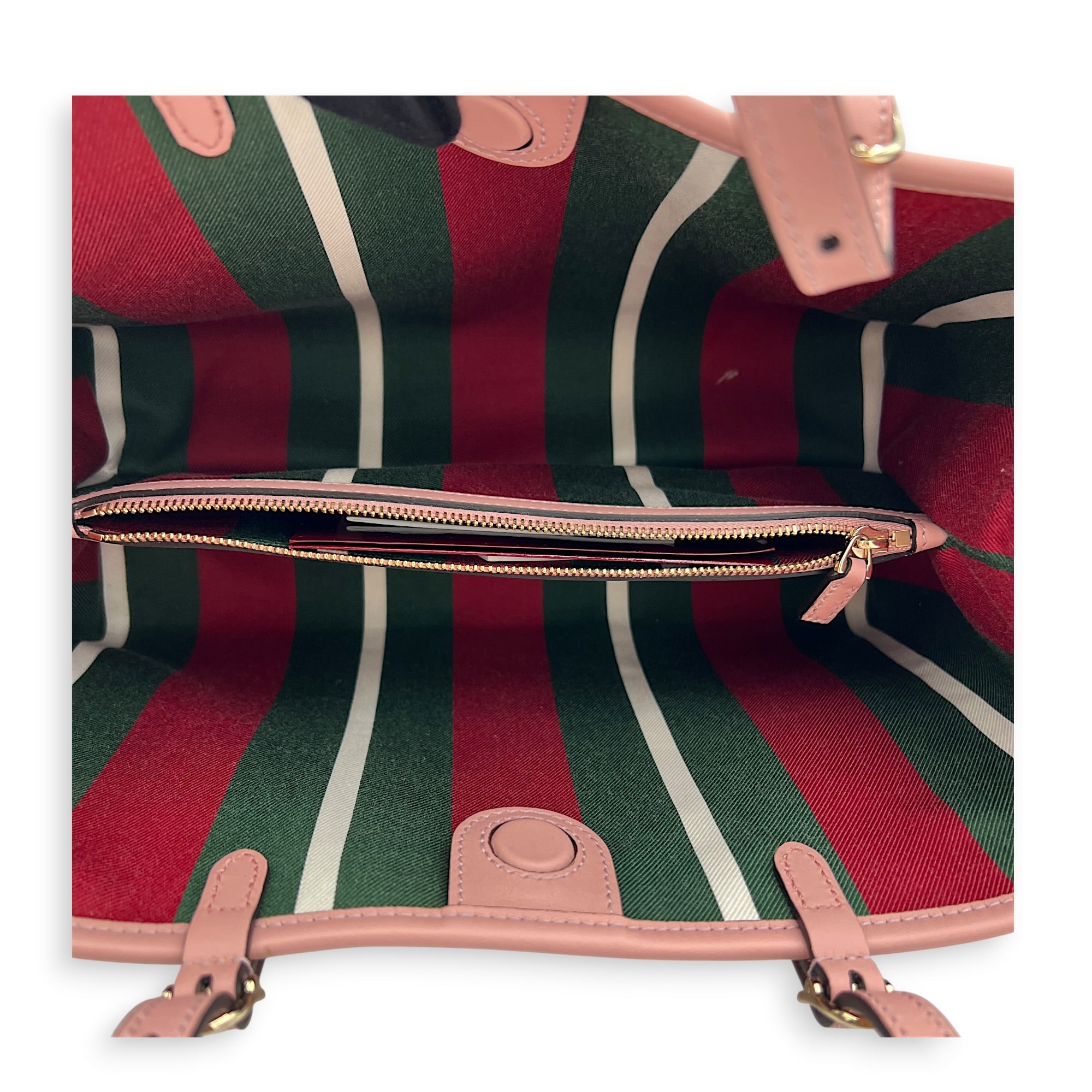Emblem Tote Bag Pink in Coated Canvas, Gold hardware
