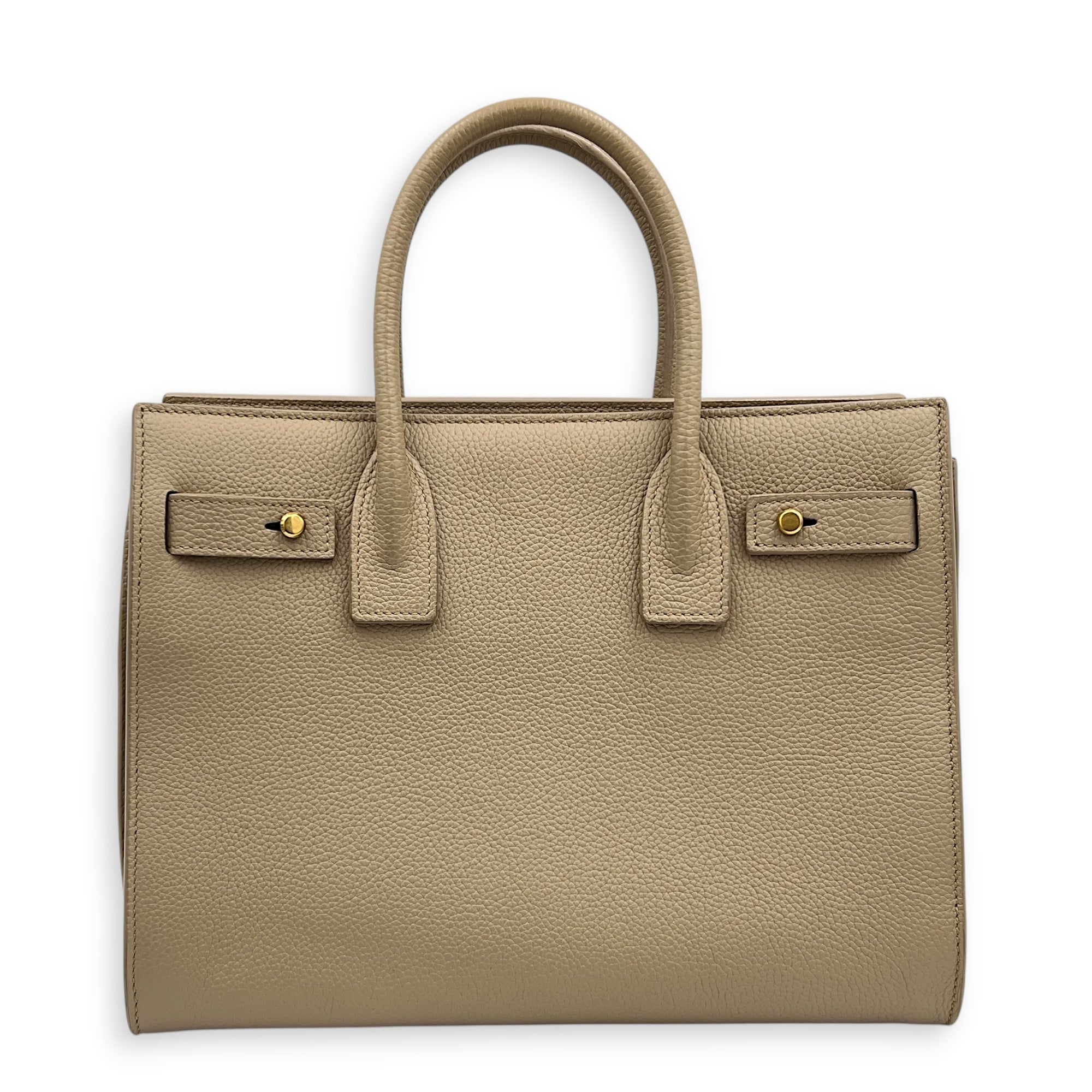 Sac de Jour Top Handle Bag Baby Beige in Calfskin, Gold hardware