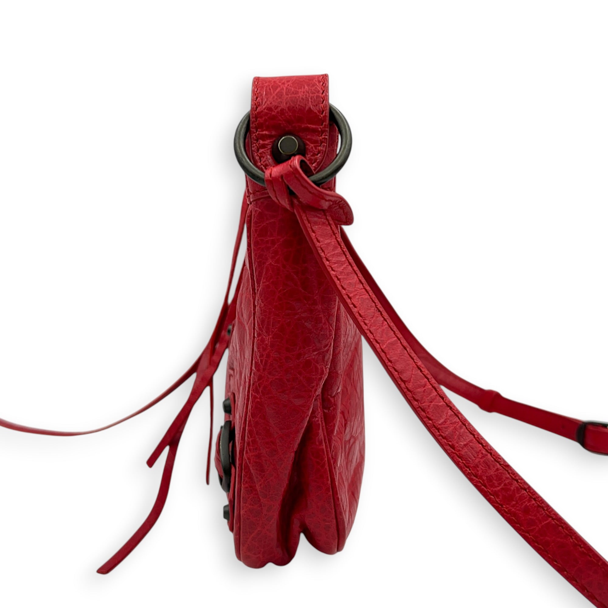 Classic Shoulder Bag Red in Lambskin, Antique Brass hardware