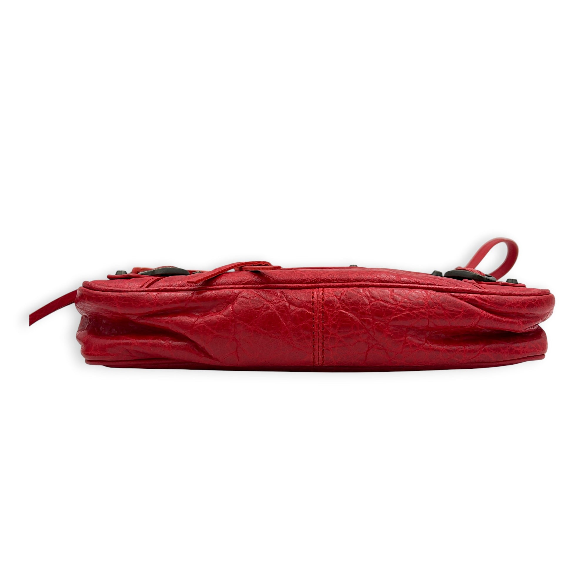 Classic Shoulder Bag Red in Lambskin, Antique Brass hardware