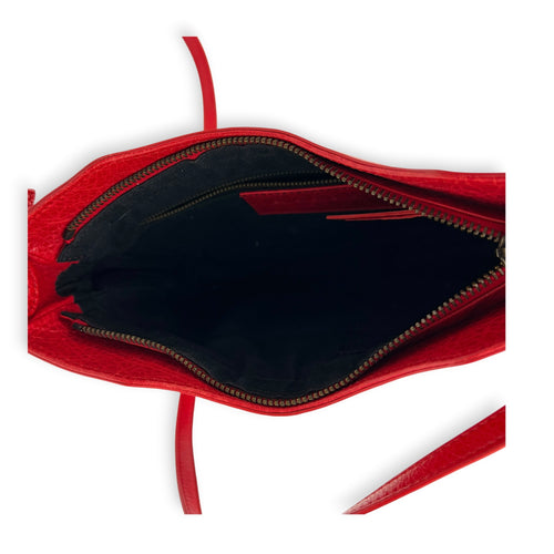 Classic Shoulder Bag Red in Lambskin, Antique Brass hardware