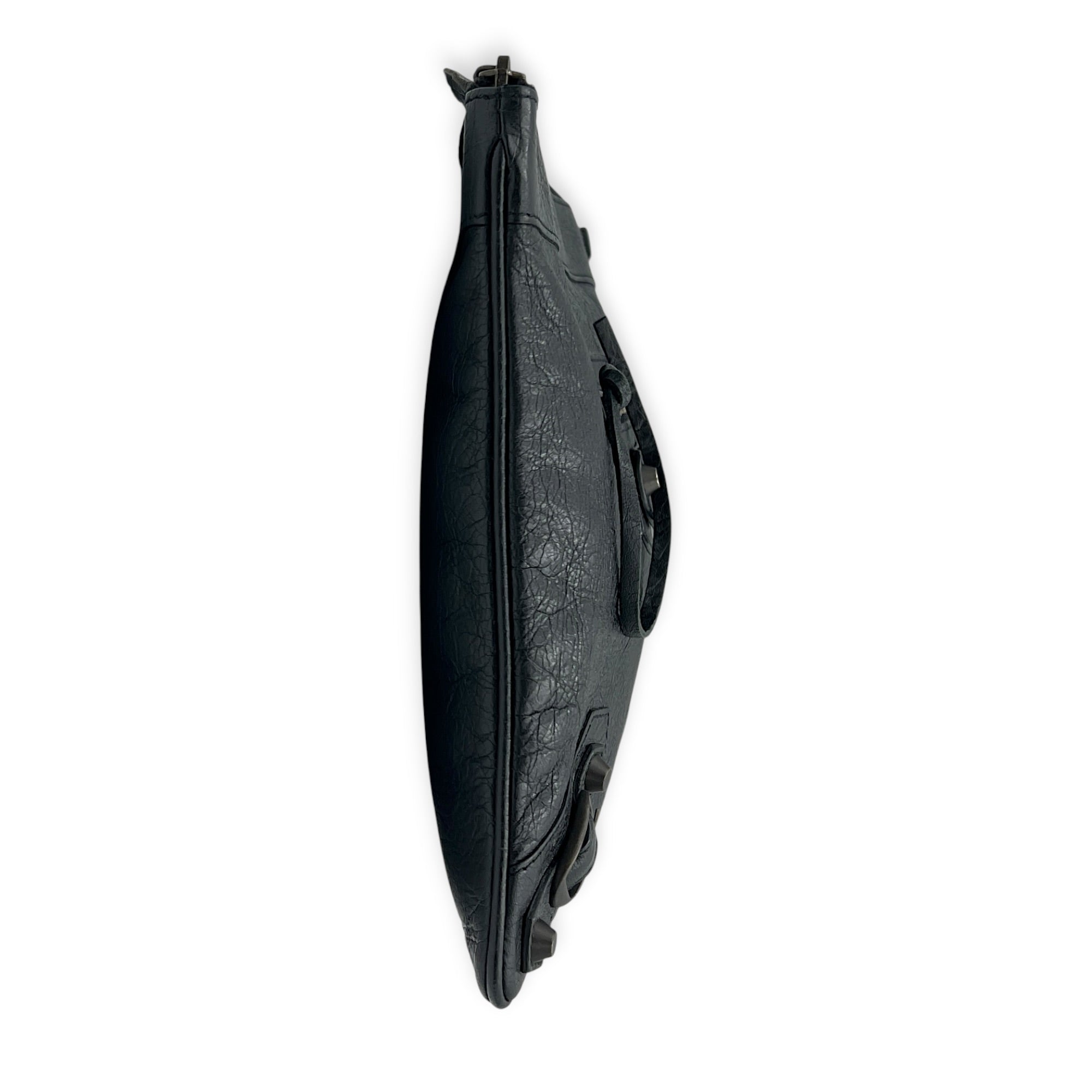 Classic Clutch Noir in Lambskin, Antique Brass hardware
