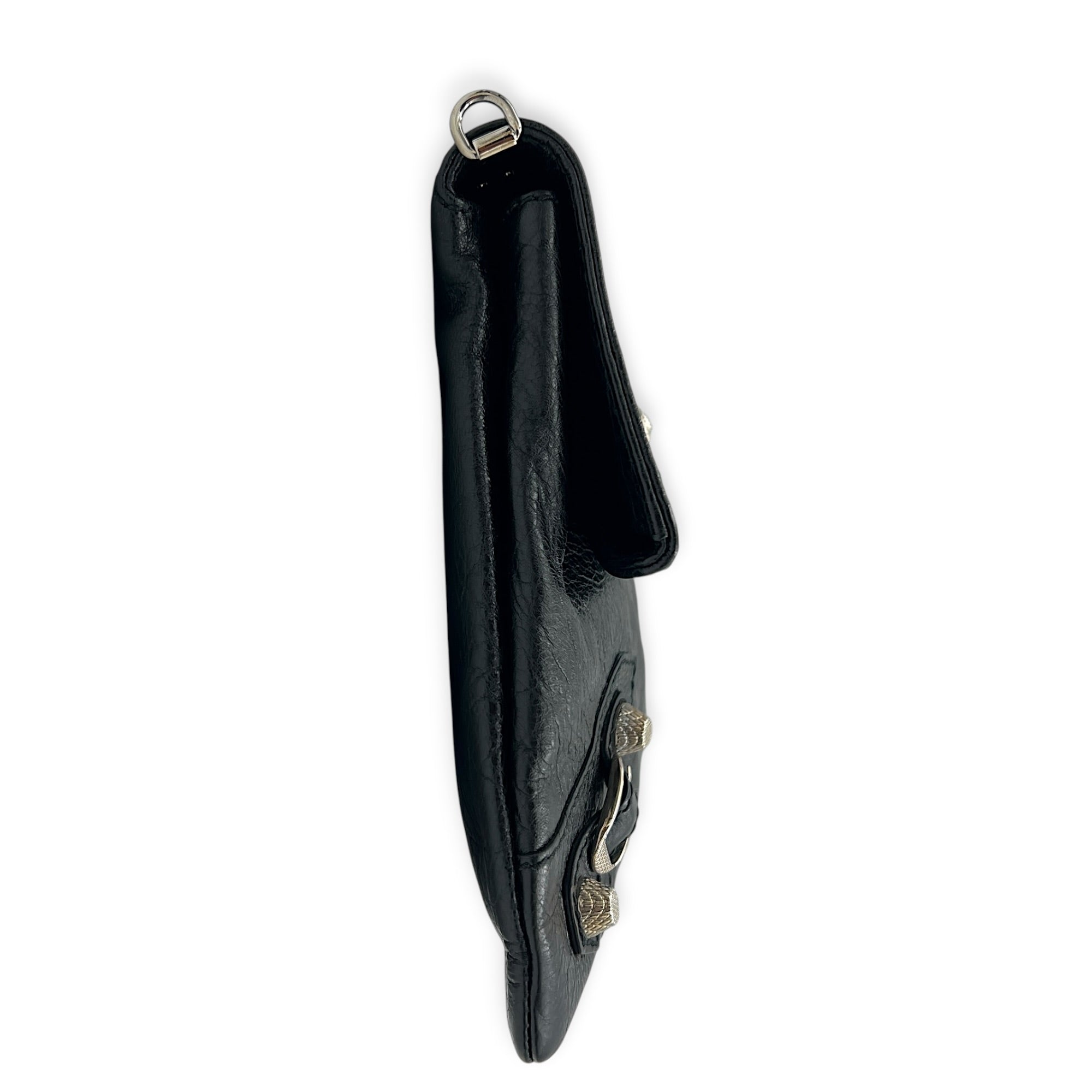Classic Clutch Black in Lambskin, Silver hardware