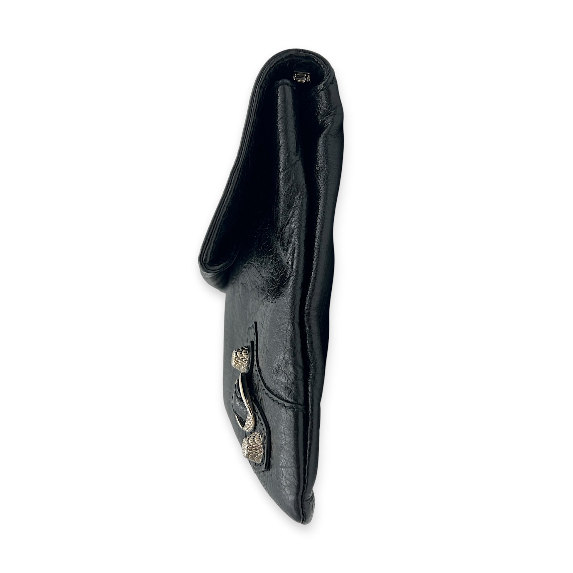 Classic Clutch Black in Lambskin, Silver hardware